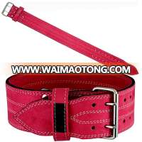 Ladies Pink Leather Weightlifting Belt/ Men power Belt for Weightlifti.